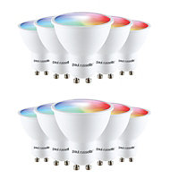 paul russells LED Smart Light Bulb GU10 4.8W, Dimmable, 35W Equivalent, RGB+2700K-6500K Color Changing Spotlight, WiFi, Pack of 10
