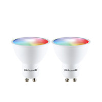 paul russells LED Smart Light Bulb GU10 4.8W, Dimmable, 35W Equivalent, RGB+2700K-6500K Color Changing Spotlight, WiFi, Pack of 2