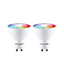 paul russells LED Smart Light Bulb GU10 4.8W, Dimmable, 35W Equivalent, RGB+2700K-6500K Color Changing Spotlight, WiFi, Pack of 2