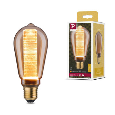 Paulmann 28599 LED lamp ST64 Inner Glow 4W Retro lamp gold with glass ...