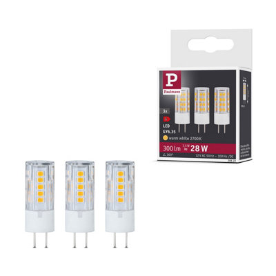 Paulmann 28822 LED lamp pin base 300lm 3x3.5 watts lighting clear bulbs ...