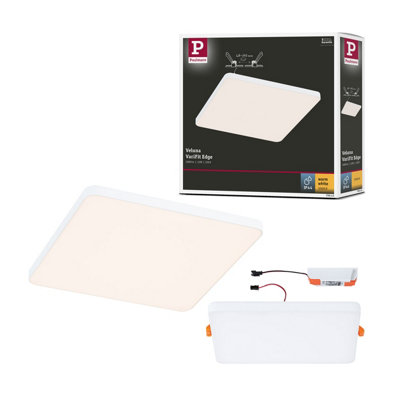 Paulmann 79943 LED recessed panels Veluna VariFit Edge 160x160mm ...