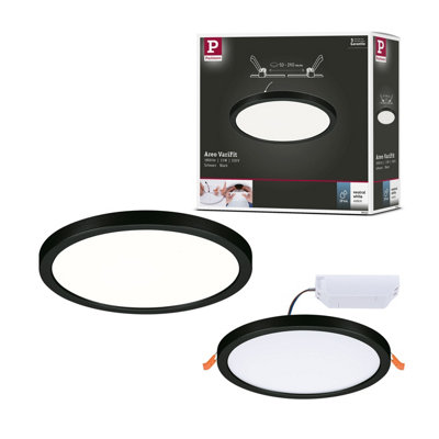 Paulmann 79963 LED recessed panels Areo IP44 175 mm round incl. 1x13 W ...