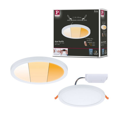 Paulmann 92989 LED recessed luminaire panel Areo VariFit IP44 3-step ...