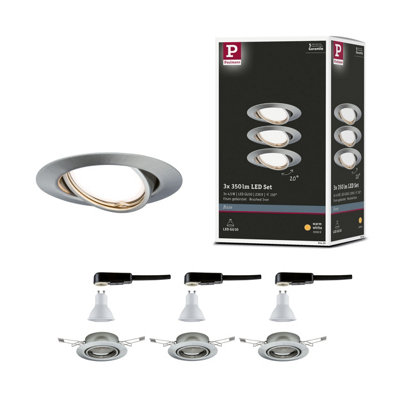 Paulmann 93420 Base LED recessed luminaire round incl. 3x5W recessed ...