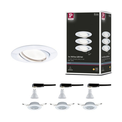 Paulmann 93422 LED recessed luminaire Base round incl. 3x5 watt ...