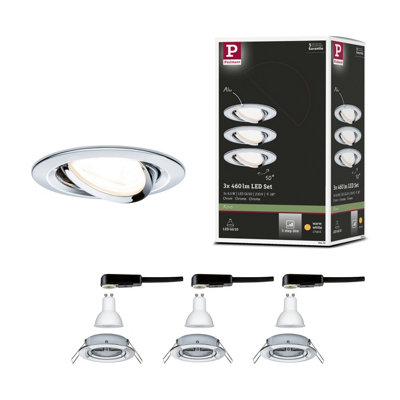 Paulmann 93470 LED recessed luminaire 3-step-dim Nova basic set ...