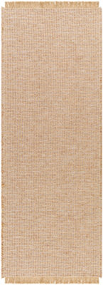 PAVI Becki Owens x Livabliss Solid and Border Brown Jute Runner Rug 80 x 220  cm