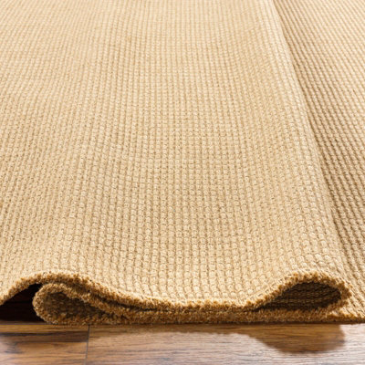 PAVI Becki Owens x Livabliss Solid and Border Camel Jute Area Rug 120 x 170 cm
