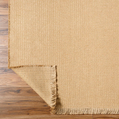 PAVI Becki Owens x Livabliss Solid and Border Camel Jute Area Rug 120 x 170 cm