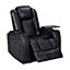 Pavia Electric Recliner Chair & Cinema Seat in Black Leather Aire