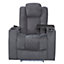Pavia Electric Recliner Chair & Cinema Seat in Grey Tweed Fabric