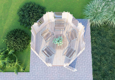 Pavillion 10x10 44mm Log Cabin - 3