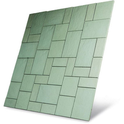 Paving Patio Patio Kit 'The Capesthorne' Cumbrian Slate (2.4m x2.4m)