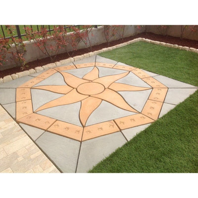 Paving Patio Sun Kit 'The Capesthorne' Cumbrian Slate/Gold (2.4m x2.4m)