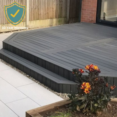 Paving Stones Direct Anthracite Composite Decking  2.4m (70 Boards)