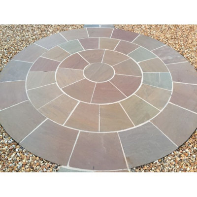 Paving Stones Direct Autumn Blend Sandstone Cirlce (2.0m)