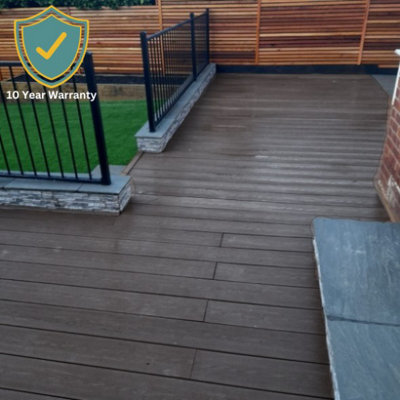 Paving Stones Direct Dark Walnut Composite Decking  2.4m (10 Boards)