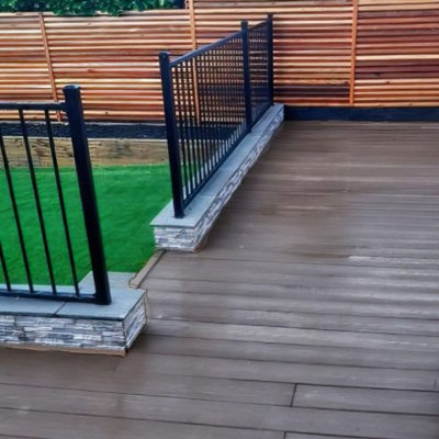 Paving Stones Direct Dark Walnut Composite Decking  2.4m (10 Boards)