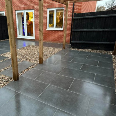 Paving Stones Direct Noir Black Porcelain Paving Tiles 900x600 (21.6m2)