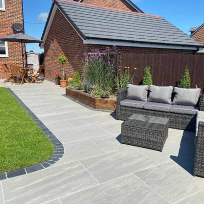 Paving Stones Direct Silver Kandla Grey Porcelain Paving Tiles 600x900 (10.0m2)