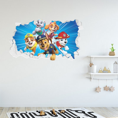 Vinyl and stickers characters of the paw patrol