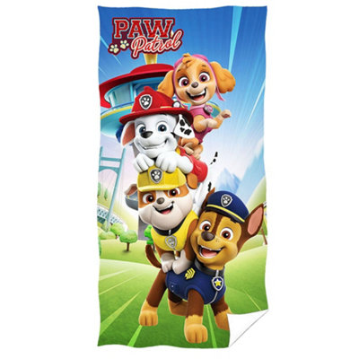 Paw Patrol Printed Soft Beach Towel Multicoloured (140cm x 70cm) Price Comparisons | Compare The Build