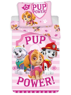 Paw Patrol Pup Power Single 100% Cotton Duvet Cover Set