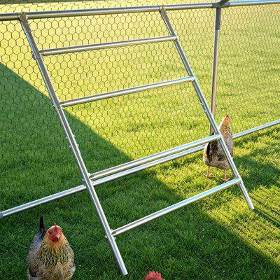 PawHaven Chicken Perch Roosting Ladder 4-Step Wide Roost Bars Hens Coop Perch