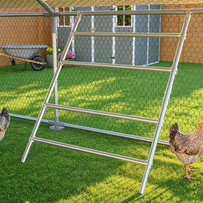 PawHaven Chicken Perch Roosting Ladder 4-Step Wide Roost Bars Hens Coop Perch