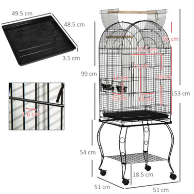 A closer look at Parrot Cage With Macaw Wheel