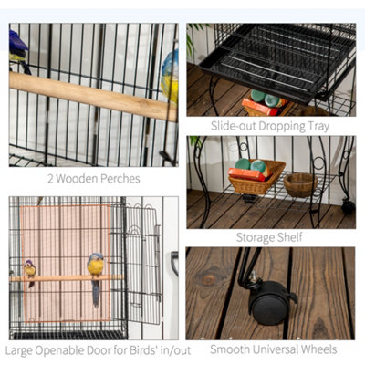 Picture of Bird Perch Parrots Stand Platform,Plush Parakeet Stand Perch Shelf ...