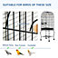 PawHut 1.53(m) Bird Cage, Parrot Finch Macaw Conure w/ Perch, Wheels, Stand