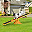 PawHut 1.8m Wooden Pet Seesaw Activity Sport Dog Training Agility Obedience Equipment Toy Pet Supplies Weather Resistant