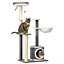 PawHut 132cm Cat Tree with Scratching Post, Bed, Hammock, House, Platforms