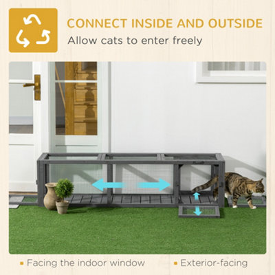 PawHut 150cm Large Cat Tunnel w/ Multiple Entrances - 4