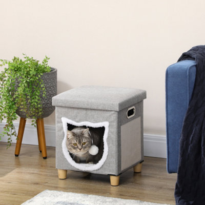 Litter store box ottoman