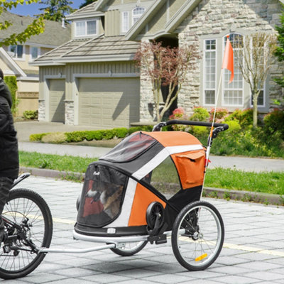 Orange store bike trailer