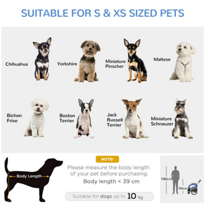 PawHut 2-in-1 Dog Bike Trailer Pet Cart Carrier for Bicycle with 360 Degrees Rotatable Front Wheel Reflectors Weather Resistant - 6