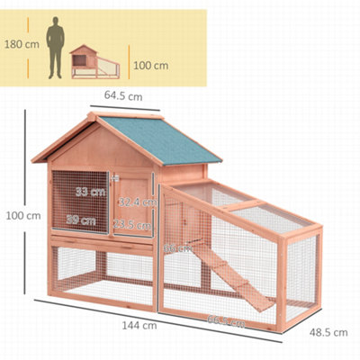 Solid wood 2024 rabbit hutch