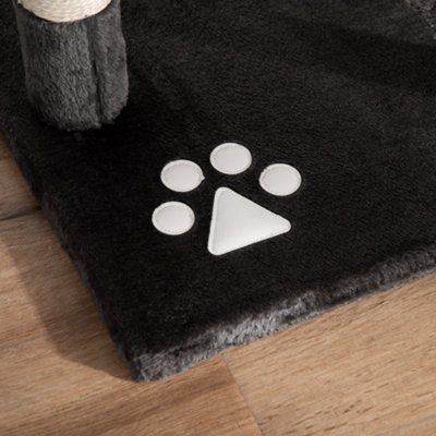 PawHut 240-260cm Floor to Ceiling Cat Tree with Scratching Posts - Dark Grey - 9