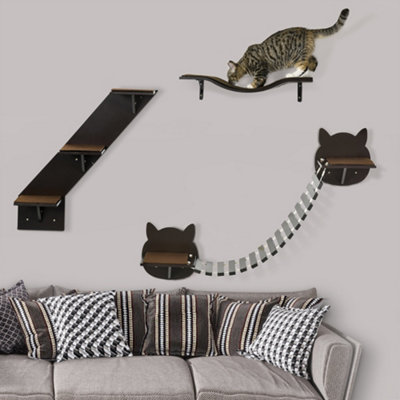 Wall mounted store shelves for cats