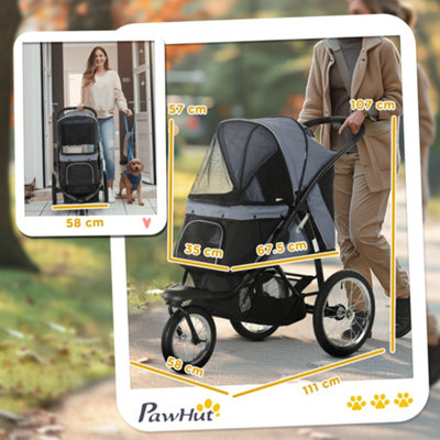 Pet stroller hotsell with rubber wheels