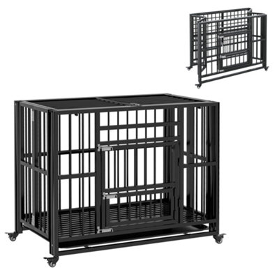 Strong metal 2024 dog crate