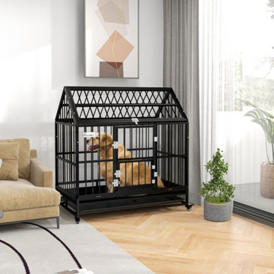 Pawhut heavy duty steel hotsell dog crate