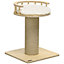PawHut 52cm Cat Tree, Kitty Activity Center with Cat Bed, Cat Tower with Bold Jute Scratching Post, Natural