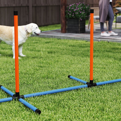 PawHut 6-Piece Dog Agility Equipment, Obstacle Training Course Kit, Orange