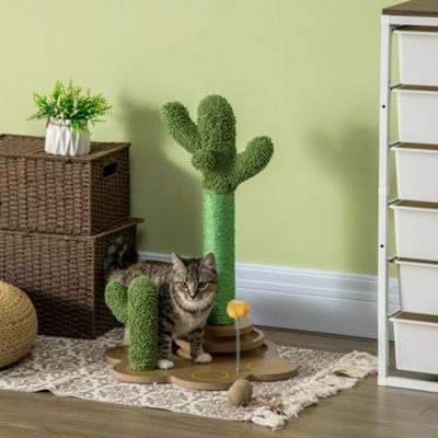 Cactus scratching outlet post