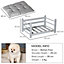 PawHut 65cm Ped Bed Raised Dog Bed Portable Sofa for Small Sized Dogs w/ Washable Cushion, Grey