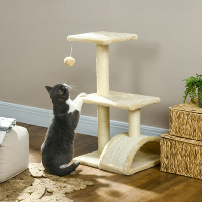 thumbnail image 2 of PawHut 72cm Cat Tree Tower With Scratching Post & Perch – Light Grey – Indoor – Brand New 2 of 4
